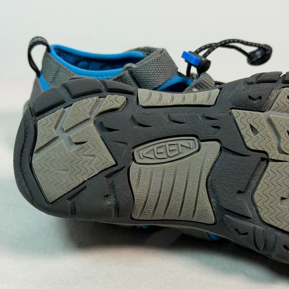 Keen Newport H2 Kids Size 2 Sport Sandals Gray Blue Water Shoes Hiking
